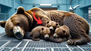 クマが5頭の子熊を出産したのですが、獣医は見たものが信じられませんでした。