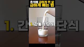 (2주 완성) 추석에 급하게 찐 살 급하게 빼는 법