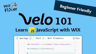 WiX Velo 101 - JavaScript Beginner Tutorial | Part 3: WiX Element Properties, Set Textbox Value