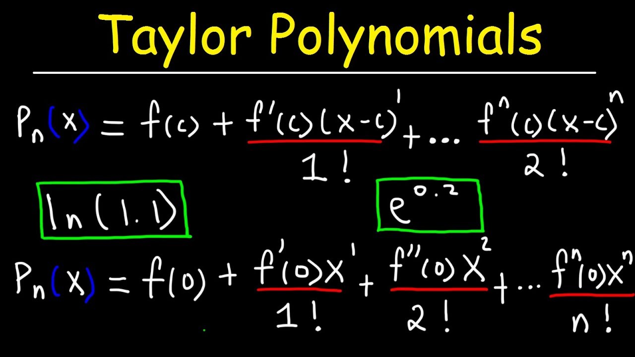 Taylor Polynomials & Maclaurin Polynomials With Approximations - YouTube