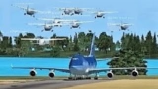 FSX Multiplayer CHAOS: Boeing 747 vs. Group of Cessna's (Steam Edition) Part 4!