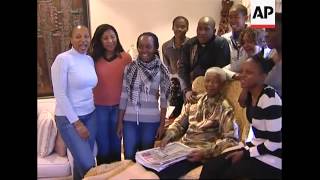 Interview with Nelson Mandela on his 90th birthday; celebrations