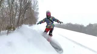 2025年2月5日 国見平スキー場　新雪のダウンヒルコース