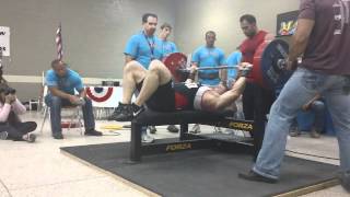 Garrett GUNZ 480lb Raw bench @196 Team Rhino, Force Factor, BOAD