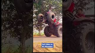 mahindra arjun novo tractor stunt fails #tractorstunt #tractorvideos #farmingvideos