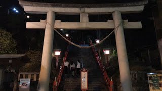 ライトアップされた足利の織姫神社