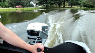 Evinrude 8 HP 2 stroke on 14 foot V hull