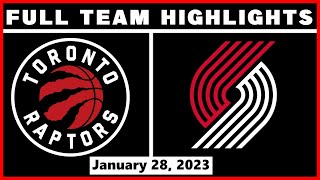 Toronto Raptors vs Portland Trail Blazers - 1/28/2023
