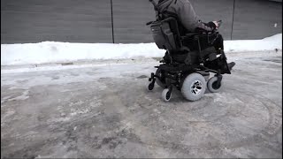 New Amysystems Alltrack Series G2 Power Wheelchair - Driving on Ice