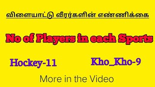 விளையாட்டு வீரர்களின் எண்ணிக்கை | No of players in games | Group D NTPC | VIP Academy Tamil