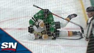 Stars' Jamie Benn Receives Game Misconduct For Cross-Checking Golden Knights' Mark Stone