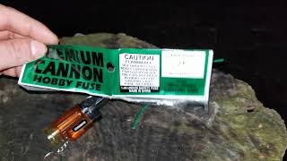 Pyrocreations  3mm green premium fuse burn test