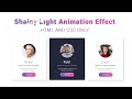 Shiny hover Animation effect with html and css || css animation effect
