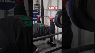 460lb/209kg BENCH PRESS PR #strongman #chest #benchpress #shorts