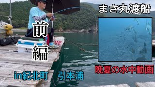 ♯22 晩夏の引本浦 まさ丸渡船で筏釣り＆水中動画（前編）