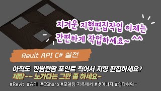 [Revit API C#] Edit Topo[한땀한땀 지형편집 이제 그만~~]