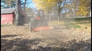 Betstco EFGC-155 flail mower chopping up leaves