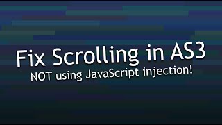 Fix for ActionScript 3 Scroll in Browsers [Tutorial]