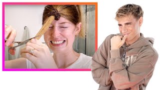 Hairdresser Reacts To People Following My Butterfly Cut Tutorial! (Scary tbh)