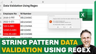 REGEX Data Validation in Excel - String Pattern Data Validation and Conditional Formatting