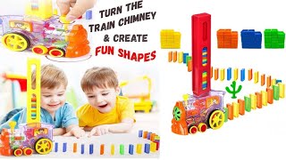 Domino Funny Train Choochoo Filling Dominoes in The Rails Battery Operated Toy