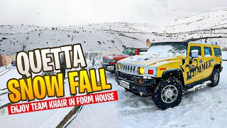 SNOW FALL  😳 | BALOCHISTAN | KHAIR FARM | DRONE SHOT 😳 | HUMMER H2 | FJ |