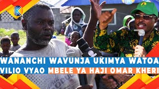 WANANCHI WAVUNJA UKIMYA WATOA VILIO VYAO MBELE YA HAJI OMAR KHERI