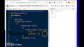 Hollow Rectangle Pattern | Pattern program in C | Rectangle pattern | Freshers interview questions