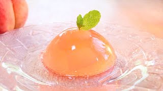 桃ゼリーの作り方【コンポートのシロップを使ったレシピ】 Jelly of peach recipe｜Coris cooking