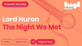 Lord Huron - The Night We Met (Higher Key) Acoustic Karaoke