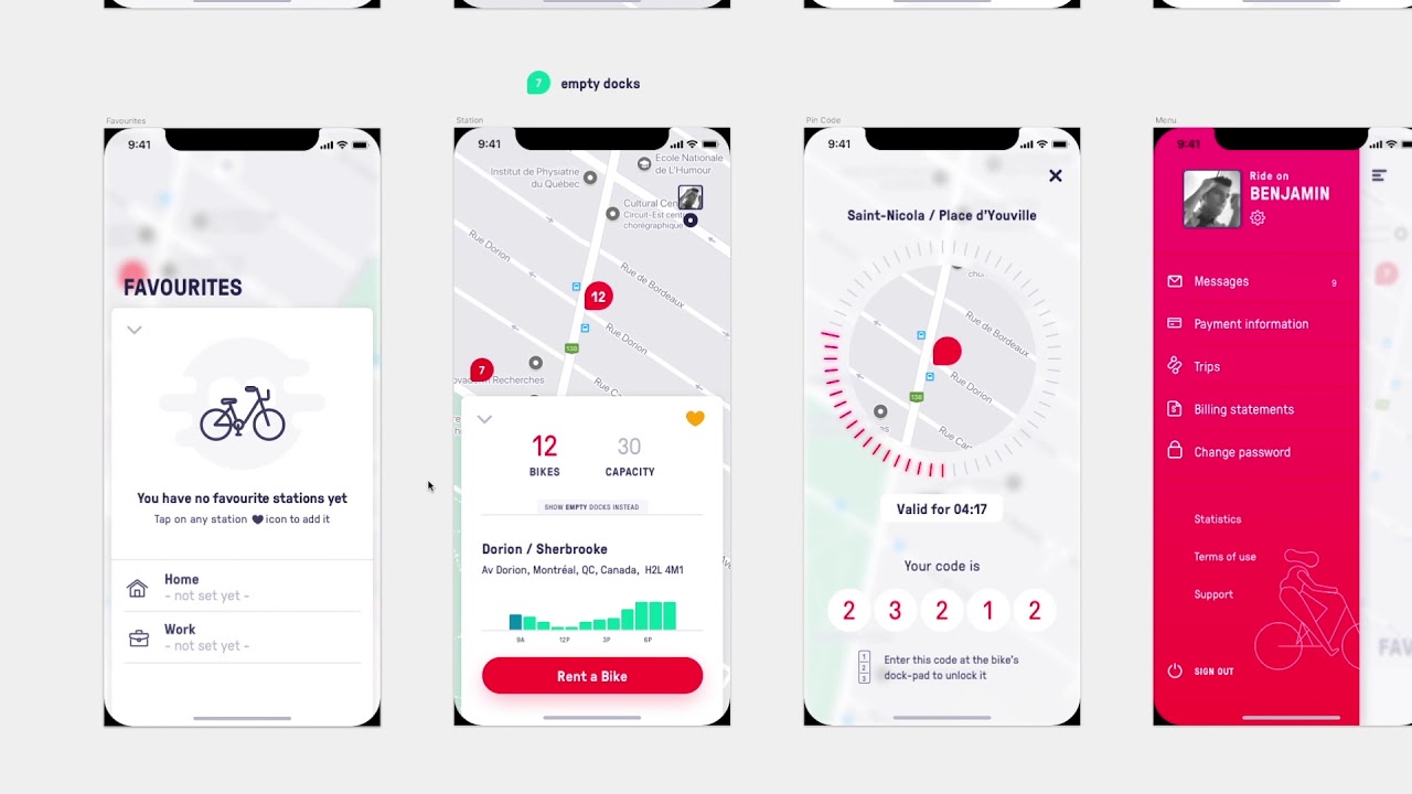 Bike Sharing App Concept - YouTube