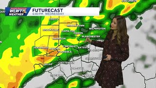 Two rounds of storms bring severe weather threat Wednesday to Cincinnati