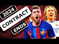 Top 20 free agents in la liga 2024 | TOP Footballers Whose contract end in summer 2024 transfer news