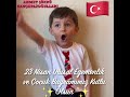 ahmet hançerlioğulları 23 nisan şiiri