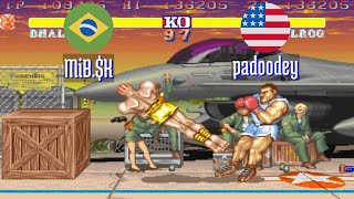 FT5 @sf2hf: MiB.$K (BR) vs padoodey (US) [Street Fighter II Hyper Fighting Fightcade] Jan 30