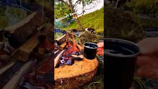 Bushcraft Bone Marrow Madness 🔥 🦴 #asmr #food #nature #relaxing #500subs @CookingShorts94 #shorts
