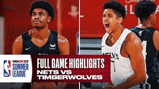NETS vs TIMBERWOLVES | NBA SUMMER LEAGUE | FULL GAME HIGHLIGHTS