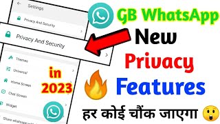 GB WhatsApp Privacy And Security Settings 2023 || GB WhatsApp Setting || GB WhatsApp