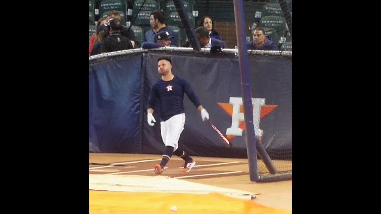 Astros Batting Practice Before World Series Game 1-Altuve, Bregman ...