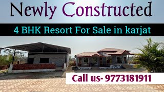 Newly Constructed 4 BHK #resort For sale in #karjat | With Big pool Sai Properties karjat 9773181911