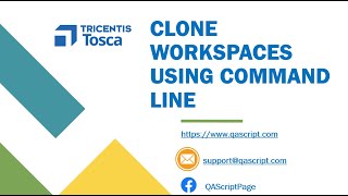 Tosca Tutorial | Lesson 94 - Clone Workspaces using Command Line Tool | TCWorkspaceUtil |