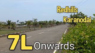 Redhills Karanodai Lowest Price Villa Plot For Sale DTCP RERA Approved Land For Sale