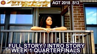 Amanda Mena 15 year old FULL STORY / INTRO STORY America's Got Talent 2018 QUARTERFINALS 1 AGT