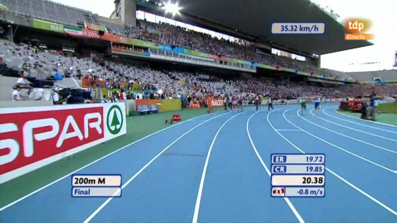 European Championship Barcelona 2010. 200m Men Final - YouTube