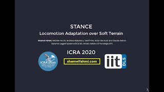 [ICRA'20 Presentation] STANCE: Locomotion Adaptation over Soft Terrain