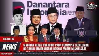 RAKYAT MASIH MISKIN SAJA 80 TAHUN KEMANA SAJA-SINDIRAN KERAS PRABOWO PADA PEMIMPIN SEBELUMYA