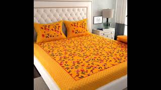 Cotton Sanganri jaipuri Printed bedsheet contace on whatsapp - 7976077510