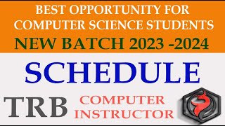 TRB Computer Instructor | NET | SET | Schedule |  2023-2024  | 369 Tesla