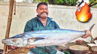 KASIMEDU 🔥SELVAM FISH CUTTING | BIG VANJARAM FISH CUTTING🐟 | FISH CUTTING SKILL | KASIMEDU | CKFC🔪