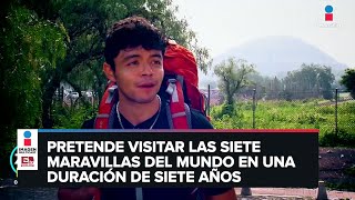 Joven mexicano emprende viaje a pie alrededor del mundo desde Teotihuacán